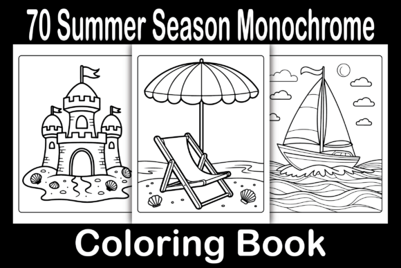 Download Summer Season Monochrome Coloring Book - Color Collection