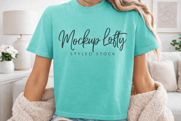 Download Comfort Colors 3023CL Chalky Mint Mockup - Color Collection