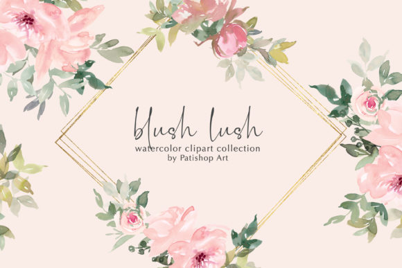 Download Blush Lush Watercolor Floral Clip Art Co - Color Collection