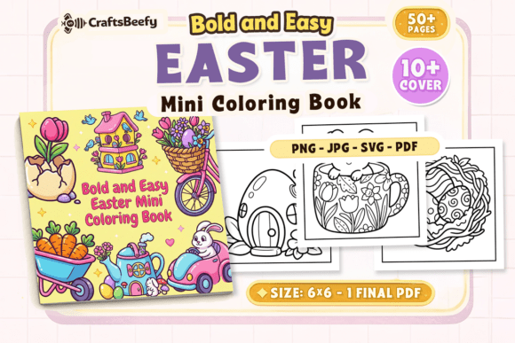 Download Bold and Easy Easter Mini Coloring Book - Color Collection