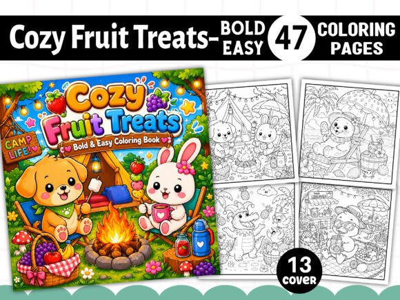 Download Cozy Fruit Treats Coloring Book Pages - Color Collection