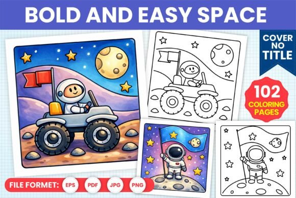 Download Bold and Easy Space Coloring Book Pages - Color Collection