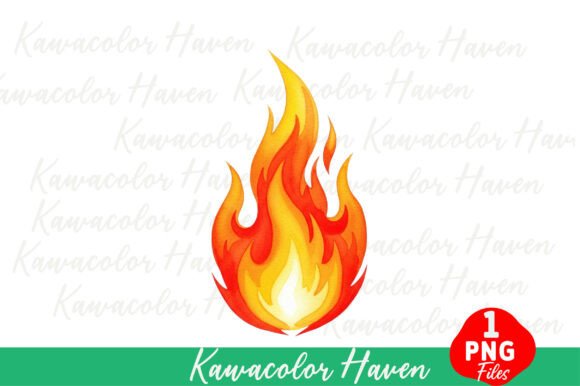Download Isolated Fire Flames Watercolor - Color Collection