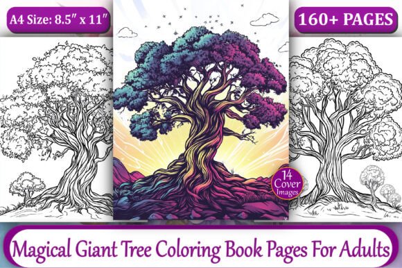 Download Magical Giant Tree Coloring Book Pages - Color Collection