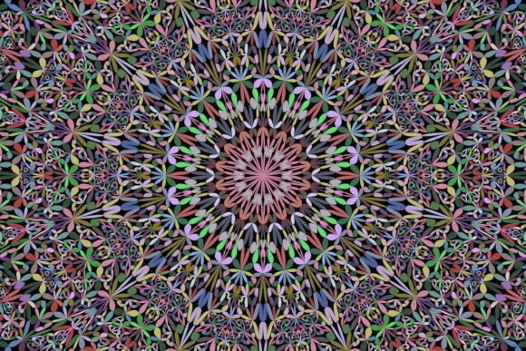 Download Multicolored Floral Mandala Background - Color Collection