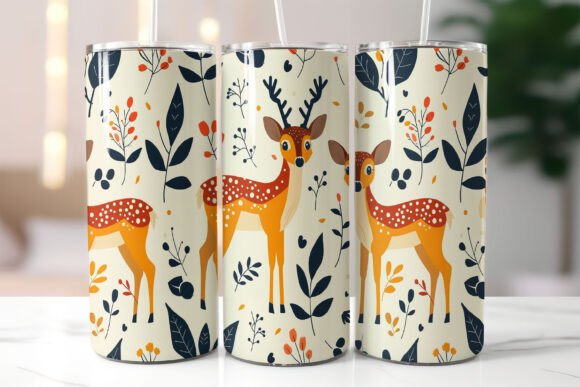 Download Repetitive Pattern of Stylized Deer - Repetitive Collection