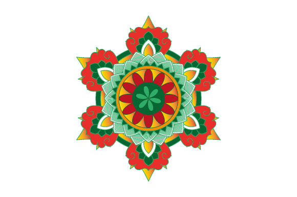 Download Mandala Design Element with Color - Color Collection