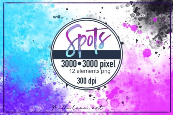 Download Spot Watercolor Multicolored Splashe Png - Color Collection