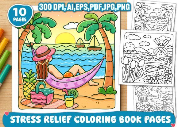 Download Stress Relief Adult Coloring Book Pages - Color Collection