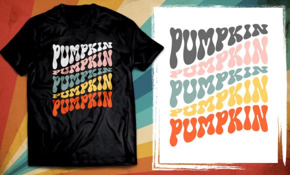 Download Pumpkin Vintage Color Word Warp T Shirt - Color Collection