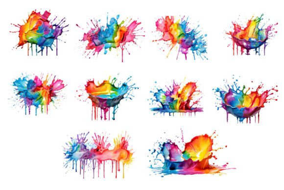Download Watercolor Splash,Paint Splatter Clipart - Color Collection