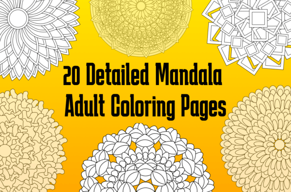 Download 20 Detailed Mandala Adult Coloring Pages - Color Collection