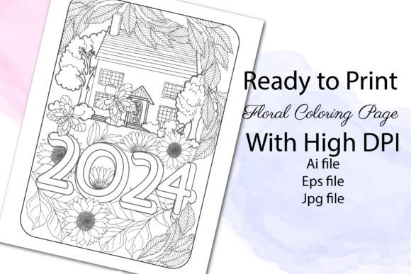 Download Vector Floral Coloring Page 2024 - Color Collection